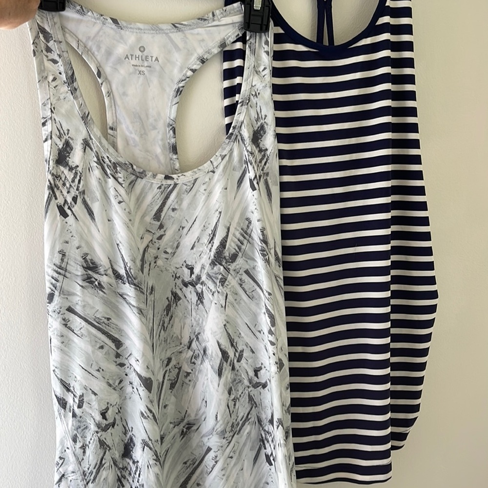 Lot of two tank tops Athleta (xs) and NWT New balance for j.crew (s) tank tops